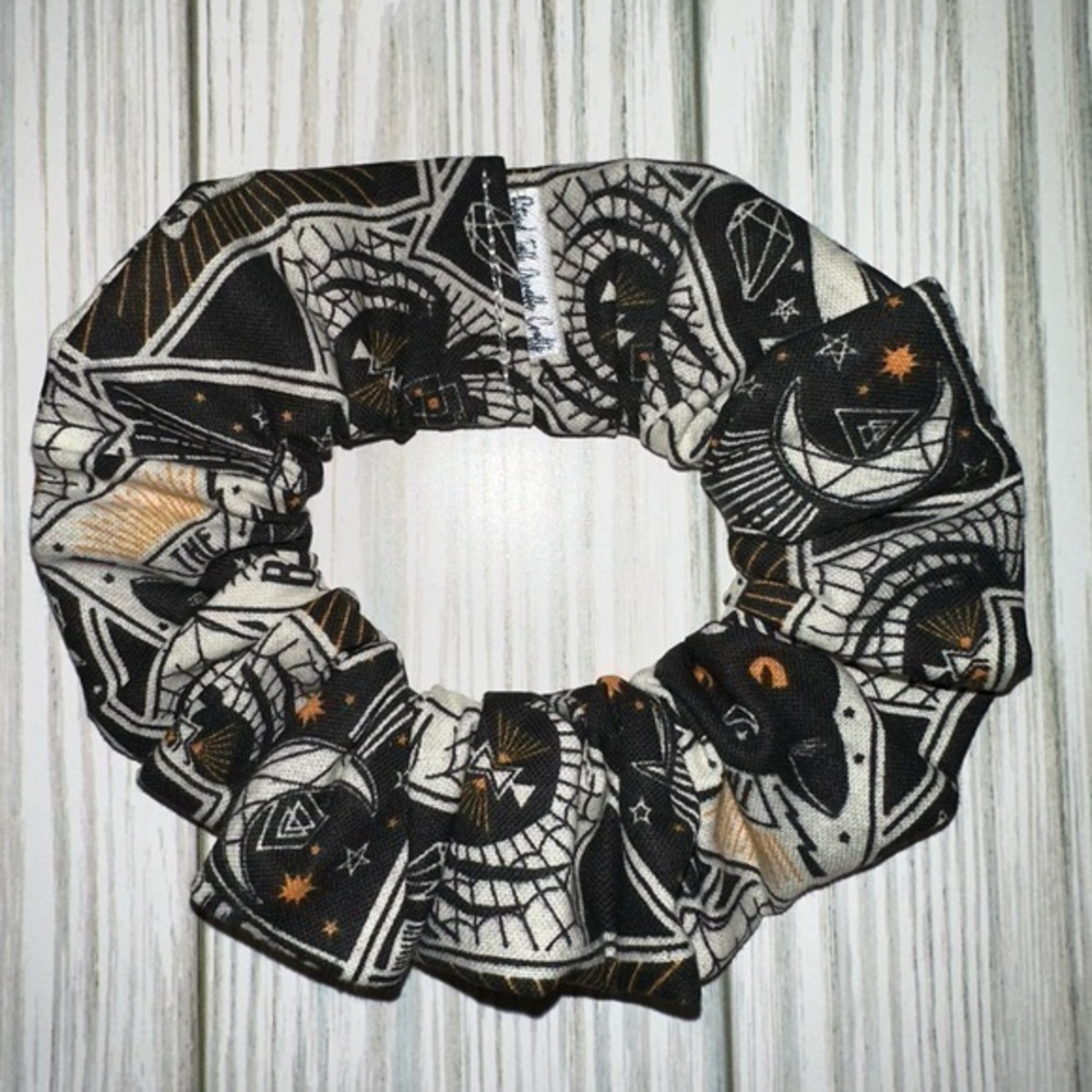 $7ea or 3/$15 witchy/ tarot cards/ cat hair Scrunchie handmade new